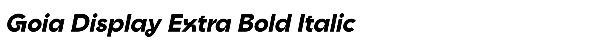 Goia Display Extra Bold Italic image